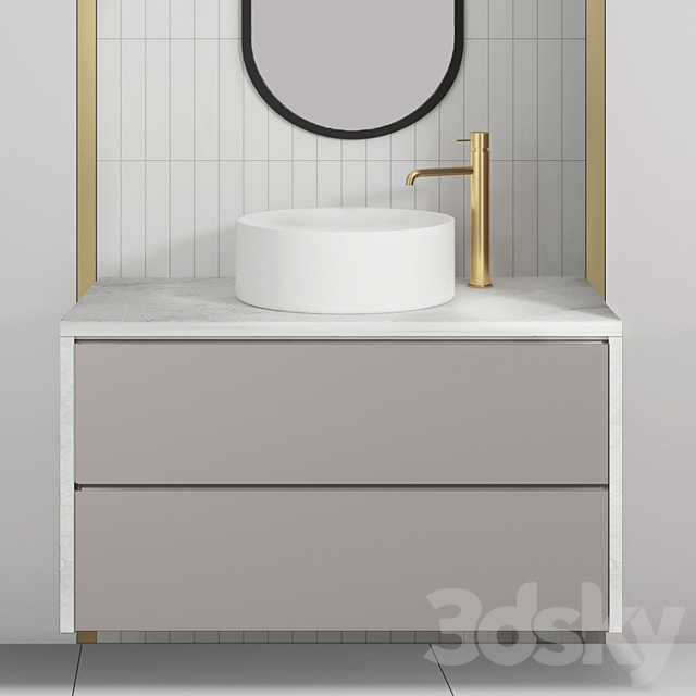 Bathroom set 3ds Max - thumbnail 2