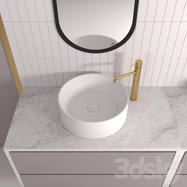 Bathroom set 3ds Max - thumbnail 3