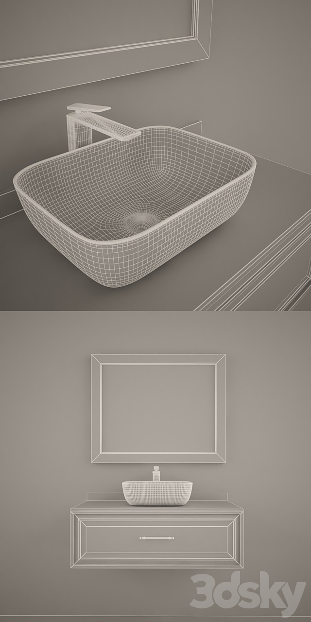 Bathroom set 3ds Max - thumbnail 3