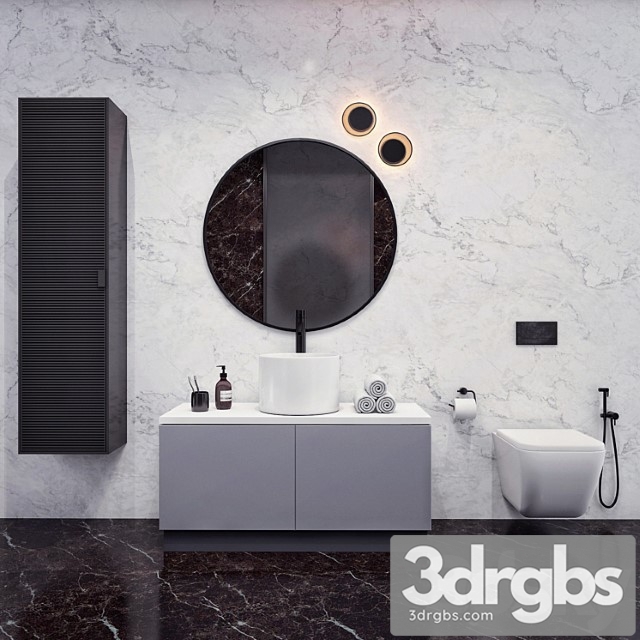 Bathroom Set 4 3dsmax Download - thumbnail 1