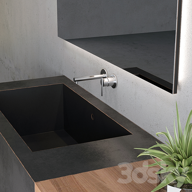 Bathroom Set _ Bathroom Furniture & Decor 03 3DS Max Model - thumbnail 2