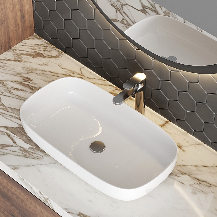 Bathroom Set BS01 3DS Max - thumbnail 2