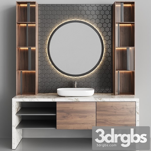 Bathroom Set bs01 3dsmax Download - thumbnail 1