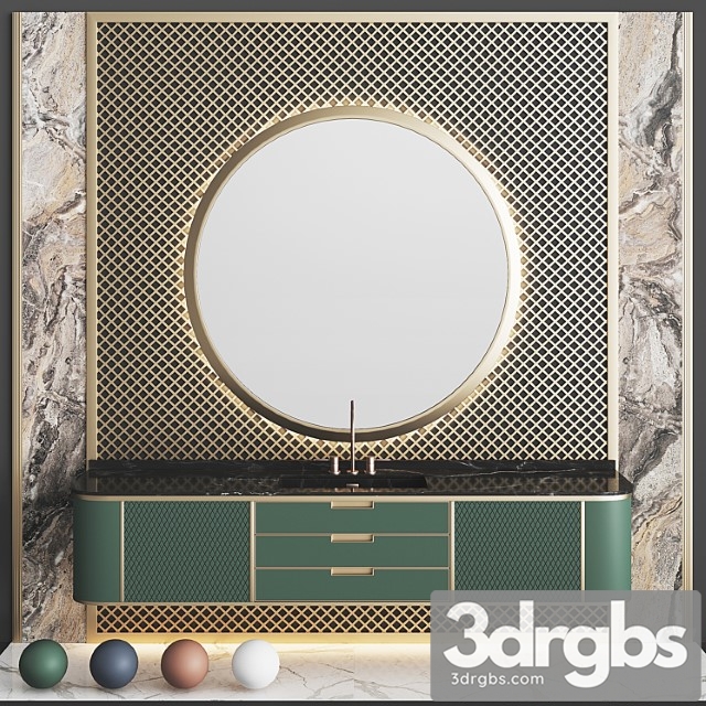 Bathroom Set bs12 3dsmax Download - thumbnail 1