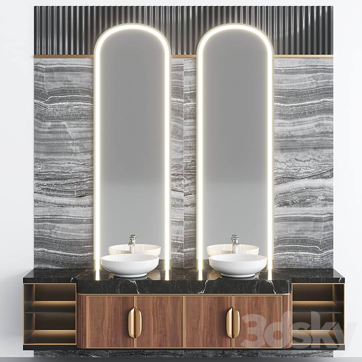 Bathroom Set BS23 3DS Max - thumbnail 1