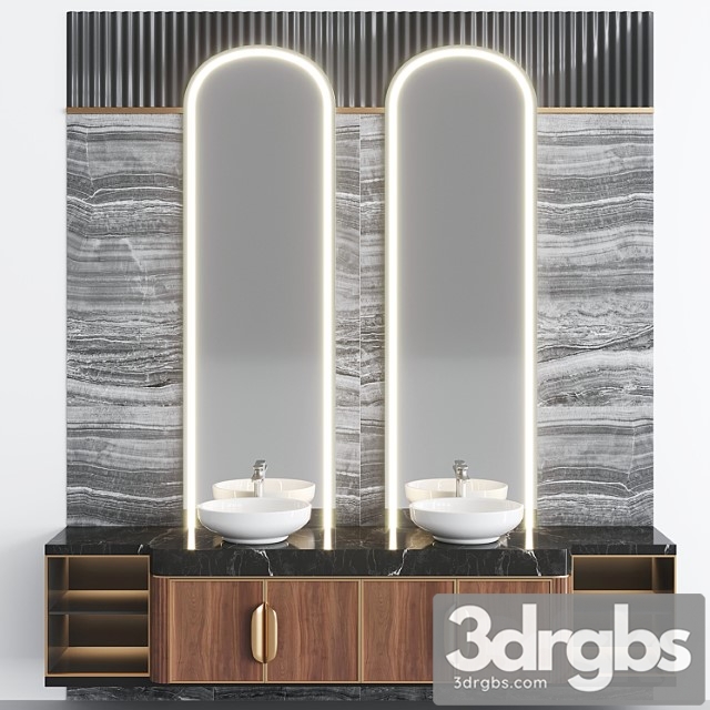 Bathroom set bs23 3dsmax Download - thumbnail 1