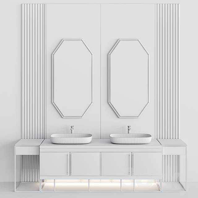 Bathroom Set BS24 3DS Max Model - thumbnail 2