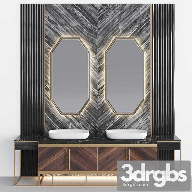 Bathroom Set Bs24 3dsmax Download - thumbnail 1