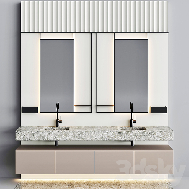 Bathroom Set BS25 3ds Max - thumbnail 1