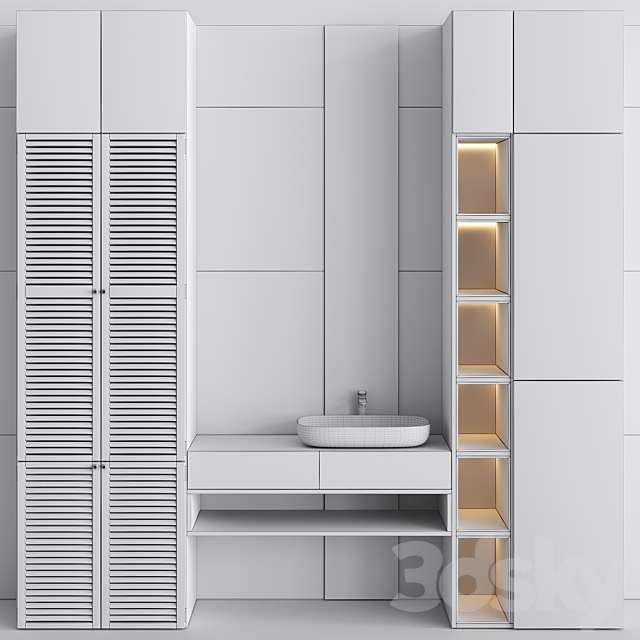 Bathroom Set BS26 3ds Max - thumbnail 2