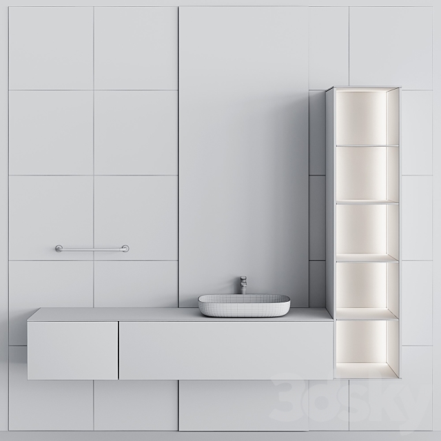 Bathroom Set BS27 3DS Max Model - thumbnail 2