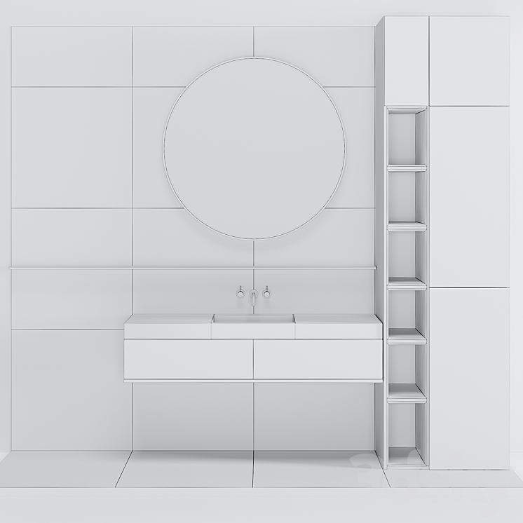 Bathroom Set BS28 3DS Max - thumbnail 2