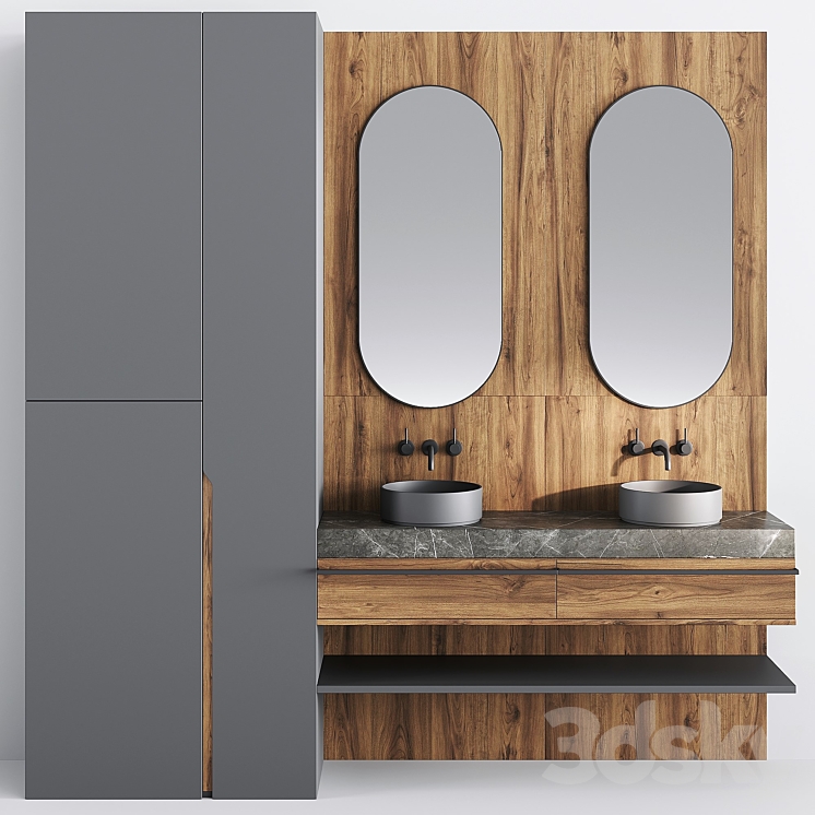 Bathroom Set BS30 3DS Max Model - thumbnail 1