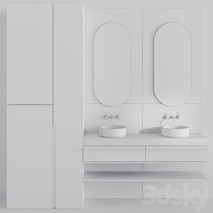 Bathroom Set BS30 3DS Max Model - thumbnail 2