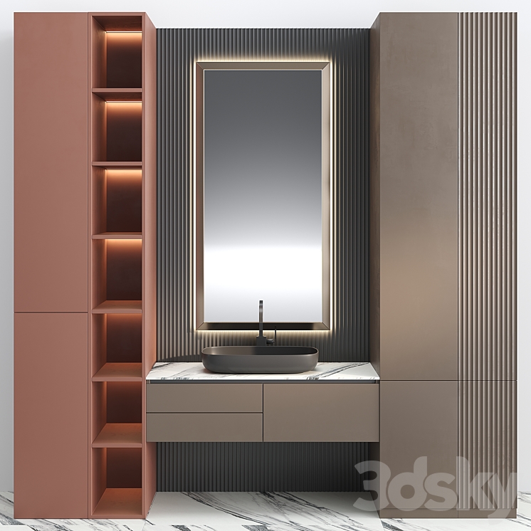 Bathroom Set BS33 3DS Max - thumbnail 1