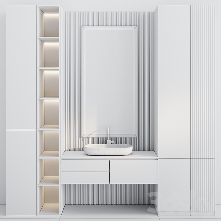 Bathroom Set BS33 3DS Max - thumbnail 2