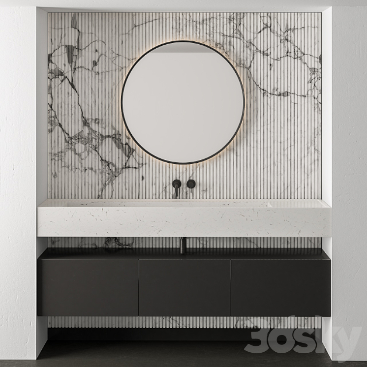 Bathroom Set Marble – Set 22 3DS Max - thumbnail 1