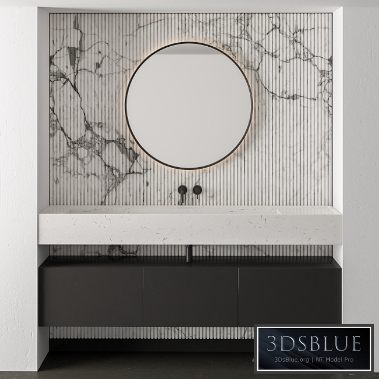 Bathroom Set Marble – Set 22 3DS Max - thumbnail 3