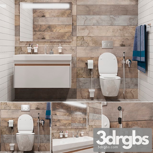 Bathroom Set Part 1 3dsmax Download - thumbnail 1