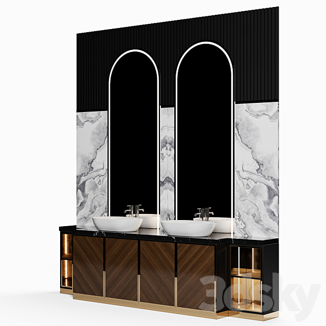 bathroom_furniture_set_1 3ds Max - thumbnail 2