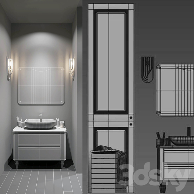 BelBagno Radice 100 Tortora Opaco 3DS Max Model - thumbnail 3