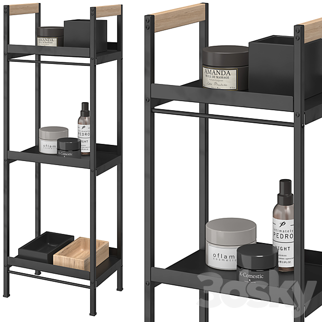 Benjamin bathroom shelving unit 3ds Max - thumbnail 1