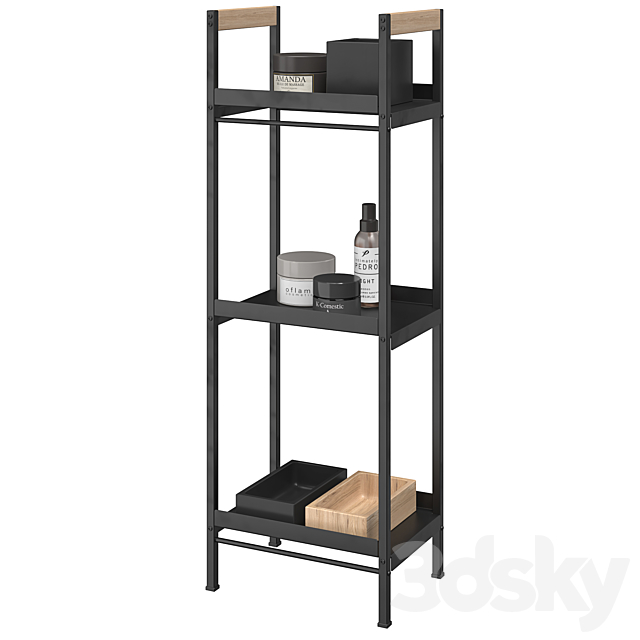 Benjamin bathroom shelving unit 3ds Max - thumbnail 2