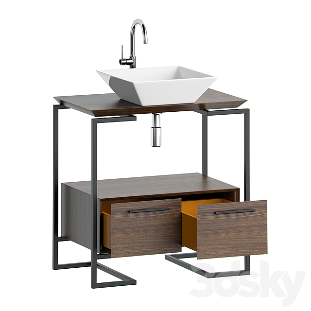 Cabinet with a sink in the bath MOBO ARIYA 3ds Max - thumbnail 1