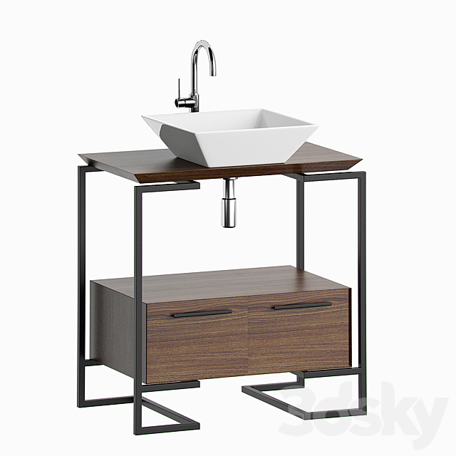 Cabinet with a sink in the bath MOBO ARIYA 3ds Max - thumbnail 2