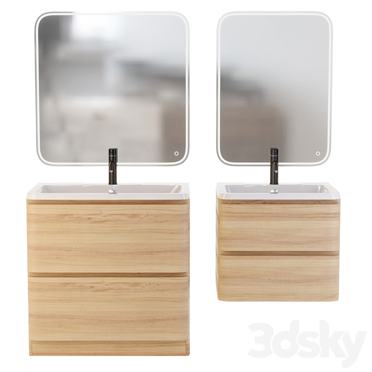 Cabinet with sink BelBagno Albano 3DS Max - thumbnail 1