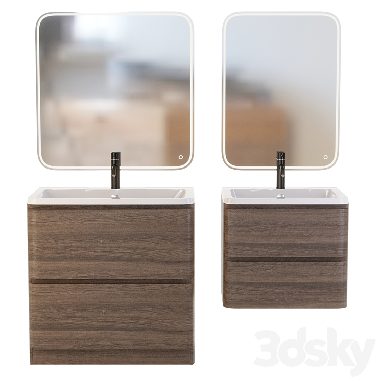 Cabinet with sink BelBagno Albano 3DS Max - thumbnail 2