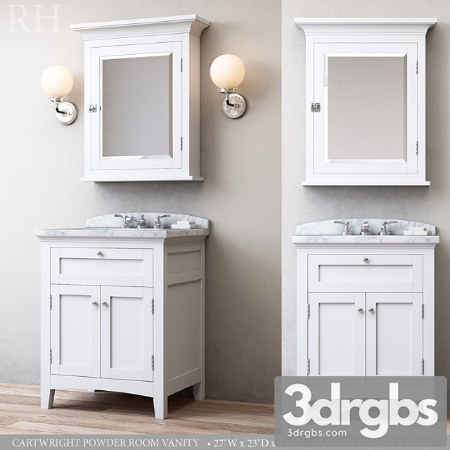 Cartwright Powder Room Vanity 3dsmax Download - thumbnail 1