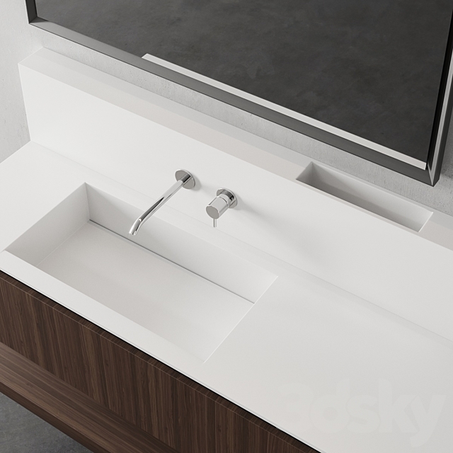 Cerasa NEROLAB SET 3 | Vanity unit with drawers 3ds Max - thumbnail 2