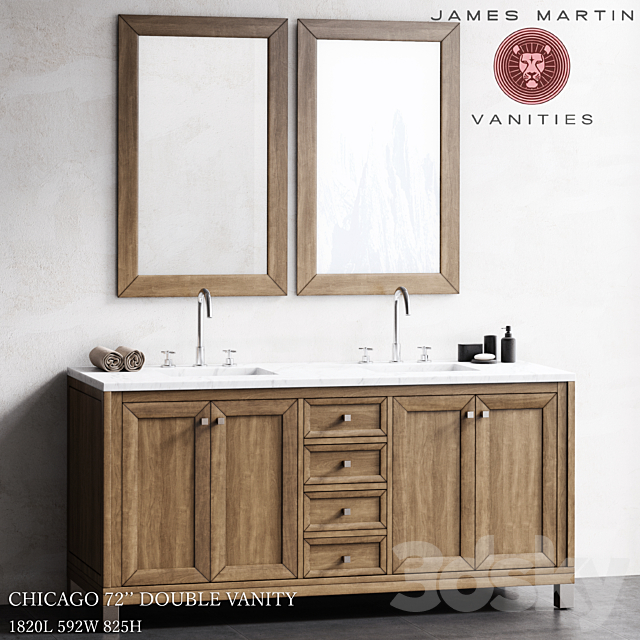 Chicago 72 double vanity 3ds Max - thumbnail 1