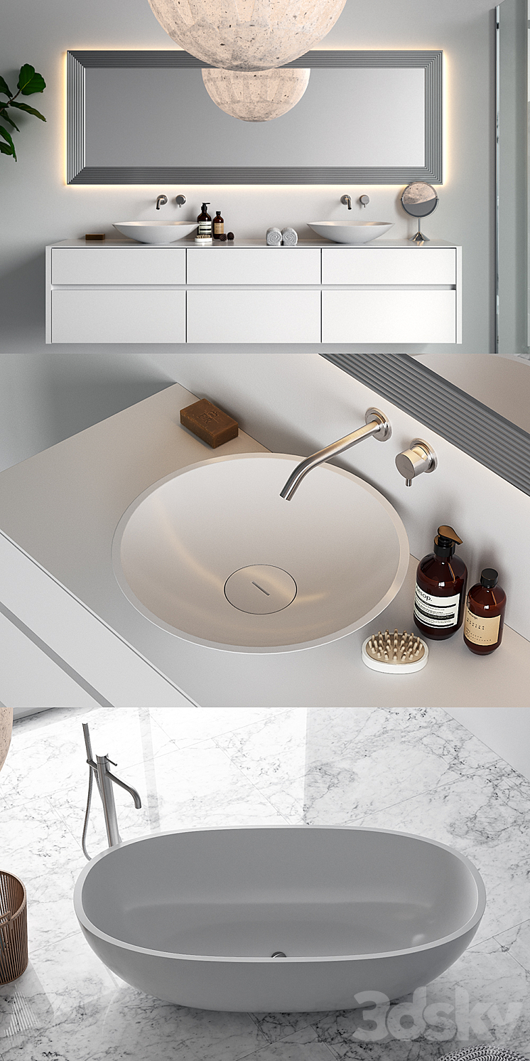 COCOON Bathroom Set (corona PBR vray GGX) 3DS Max - thumbnail 2