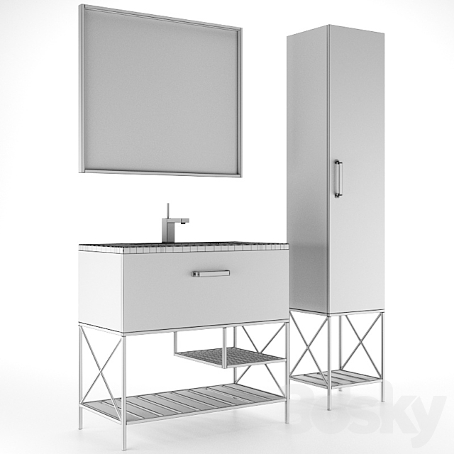 Comforty bathroom furniture Bradford 3ds Max - thumbnail 3