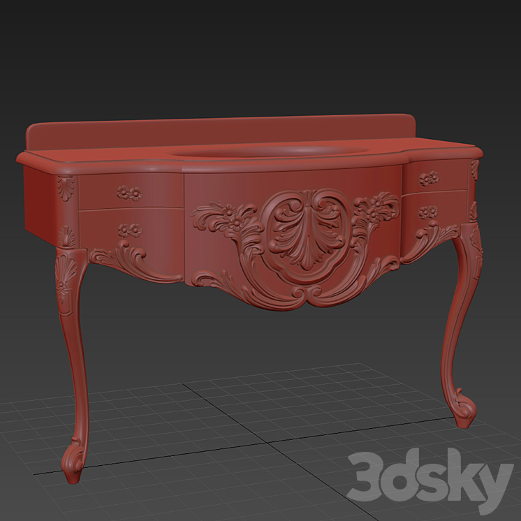 Console Lineatre Barocco 3DS Max - thumbnail 2