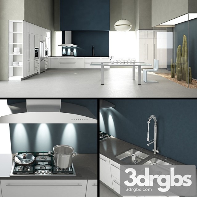 Contemporary Kitchen 3 3dsmax Download - thumbnail 1