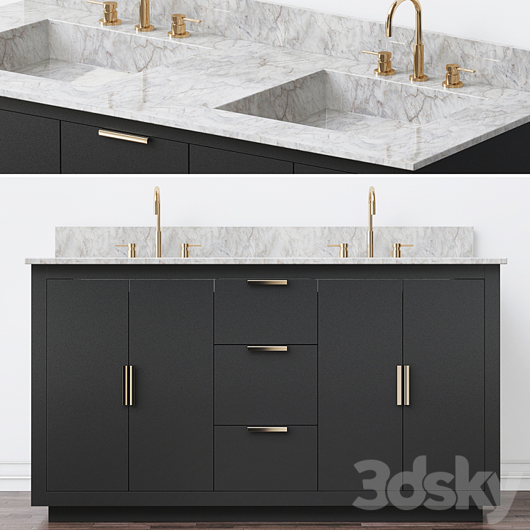 Double Bathroom Vanity Set See More by Avanity 3DS Max - thumbnail 1