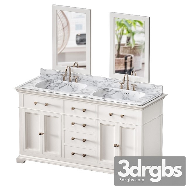 Double Bathroom Vanity Set See More by Azzuri 3dsmax Download - thumbnail 1