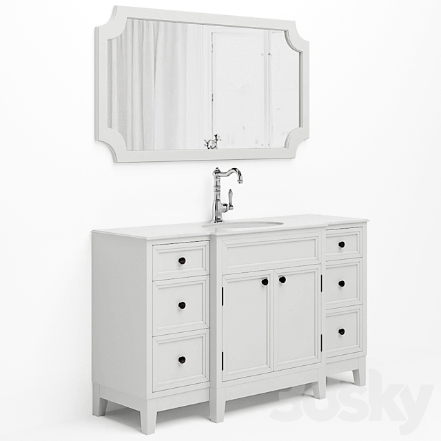 Downton Dantone Home bathroom cabinet 3ds Max - thumbnail 2