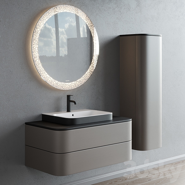 Duravit HAPPY D.2 PLUS | Single vanity unit 3DS Max - thumbnail 1