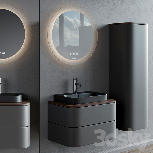 Duravit Happy D.2 Plus | Vanity unit 3ds Max - thumbnail 1