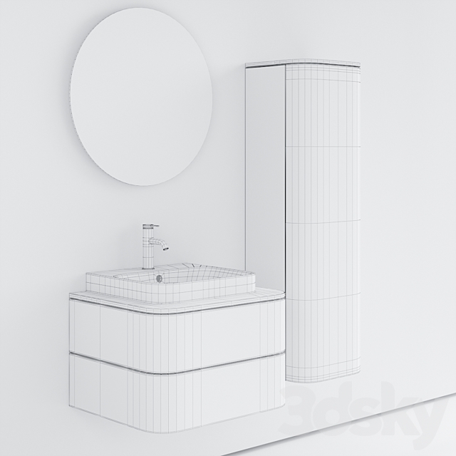 Duravit Happy D.2 Plus | Vanity unit 3ds Max - thumbnail 3