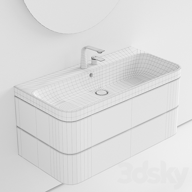 Duravit Happy D.2 Plus | Vanity unit 3ds Max - thumbnail 3