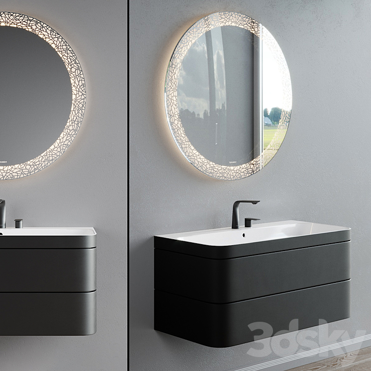 Duravit Happy D.2 Plus | Vanity unit 3DS Max - thumbnail 1