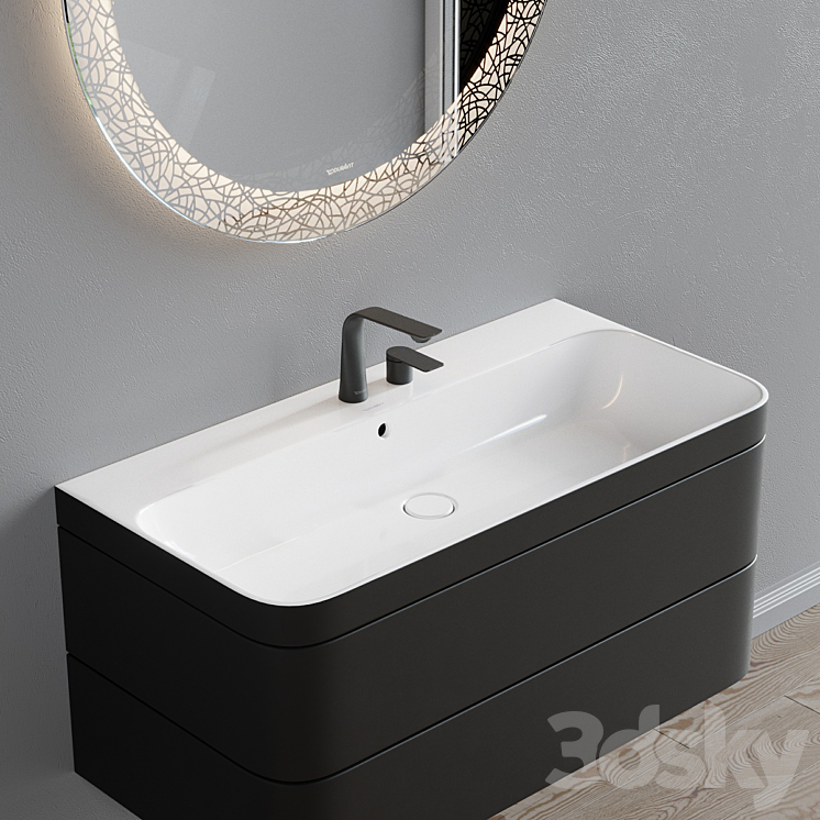 Duravit Happy D.2 Plus | Vanity unit 3DS Max - thumbnail 2