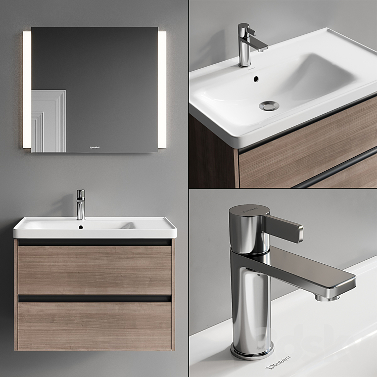 Duravit Ketho.2 Vanity Unit Set 3 3DS Max Model - thumbnail 1