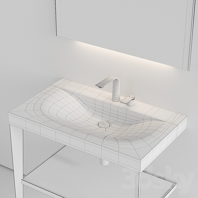 Duravit XViu | Console sink 3DS Max Model - thumbnail 5