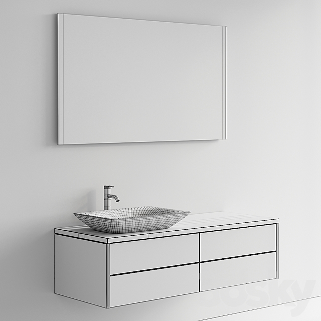 Duravit XViu Vanity Unit Set 2 3DSMax File - thumbnail 5